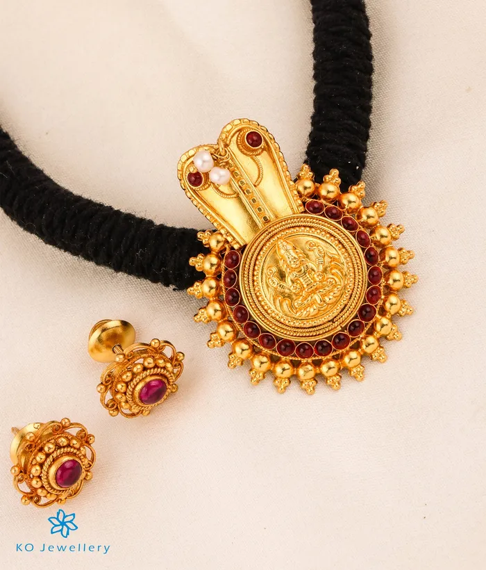 Silversmith Necklaces The Vijeta Silver Kodava Thread Necklace Black
