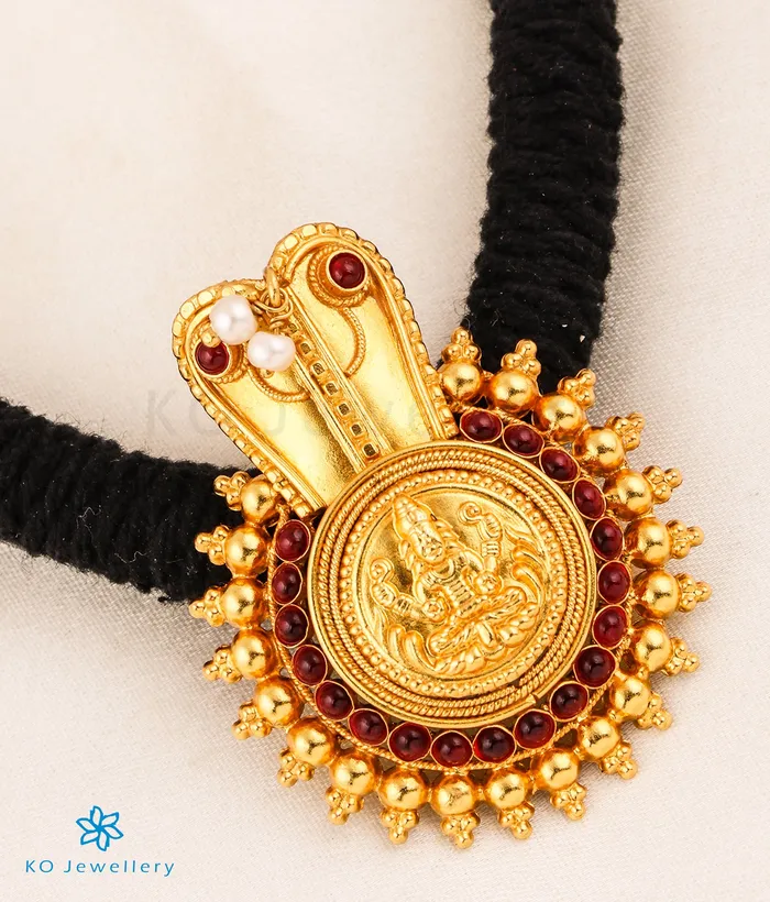Silversmith Necklaces The Vijeta Silver Kodava Thread Necklace Black