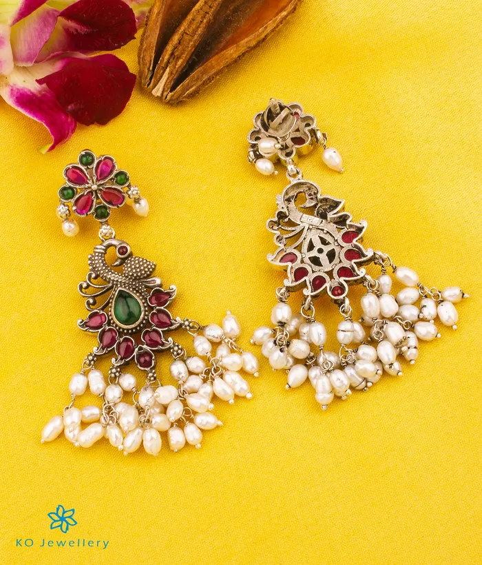 Silversmith The Rachana Silver Guttapusalu Necklace OxidisedLong Necklaces