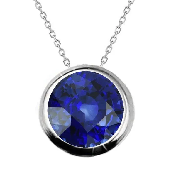Solitaire Round Gemstone Pendant Necklace Bezel Set 450 Carats HarryChadEntcom Necklaces Solitaire Round Gemstone Pendant Necklace Bezel Set 450 Carats HarryChadEntcom Necklaces