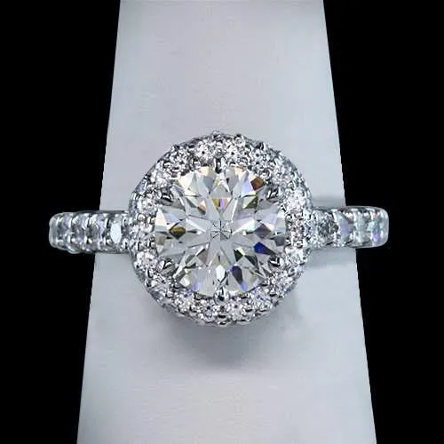 Sparkling Round Natural Earth Mined Diamond 301 Ct Ring Halo Setting New GB Rings Sparkling Round Natural Earth Mined Diamond 301 Ct Ring Halo Setting New GB Rings