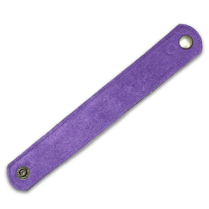 SS Bracelets Purple Suede Leather Cuff Bracelet 125 Wide 7 Long