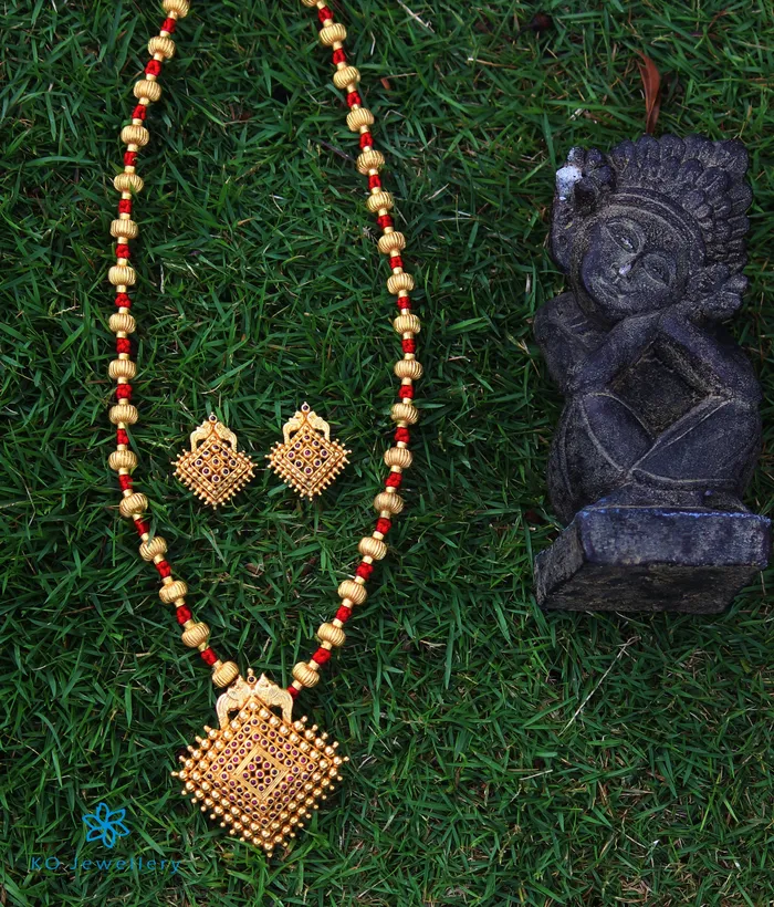 The Amitava Jomale Silver Necklace LongRed Silversmith Necklaces