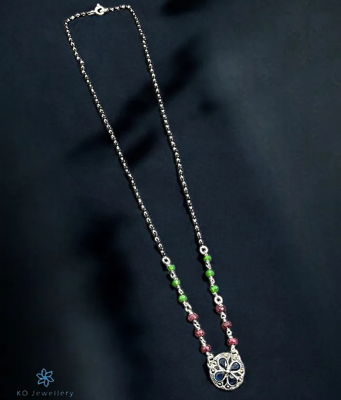 The Ravina Silver Mangalsutra Necklace Bharati Necklaces
