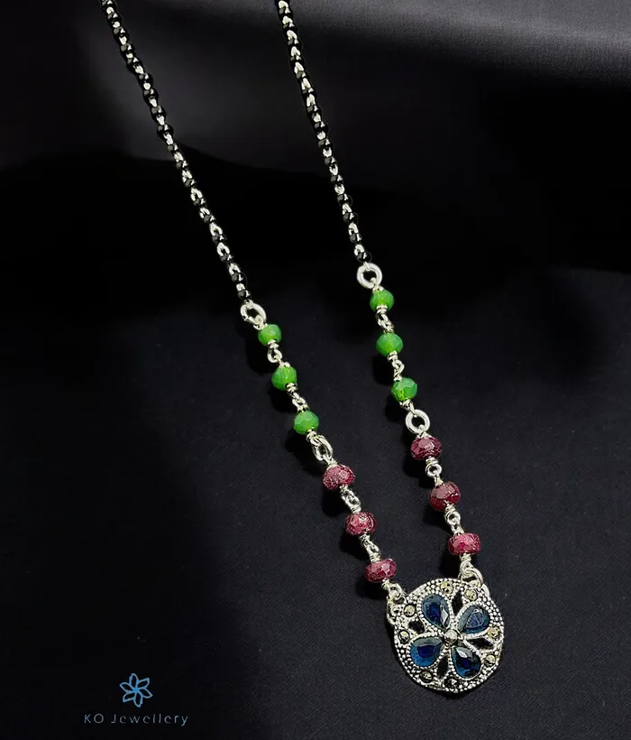 The Ravina Silver Mangalsutra Necklace Bharati Necklaces