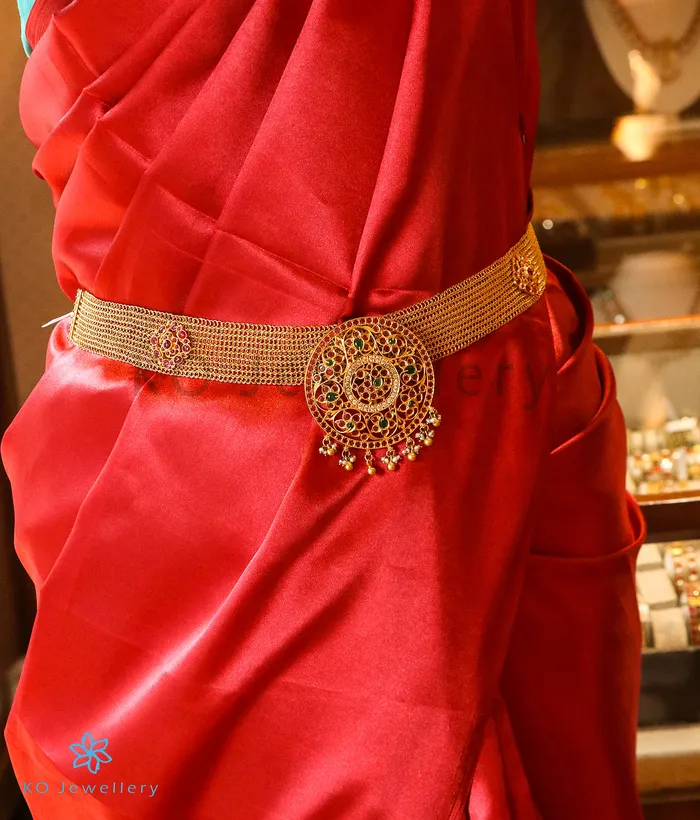 The Vamika Silver Peacock Bridal NecklaceWaist belt Silversmith Necklaces