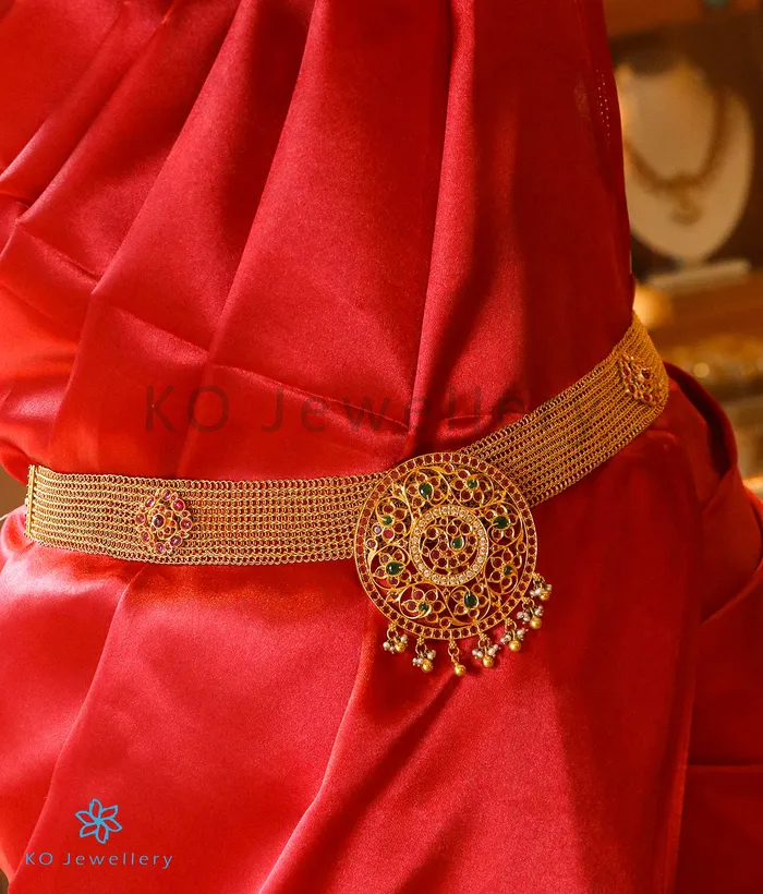 The Vamika Silver Peacock Bridal NecklaceWaist belt Silversmith Necklaces