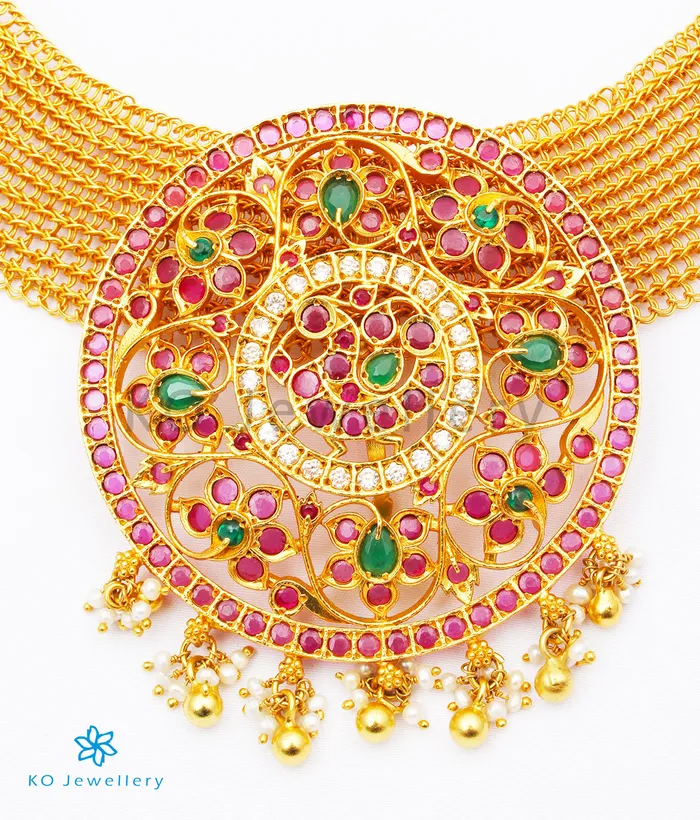 The Vamika Silver Peacock Bridal NecklaceWaist belt Silversmith Necklaces