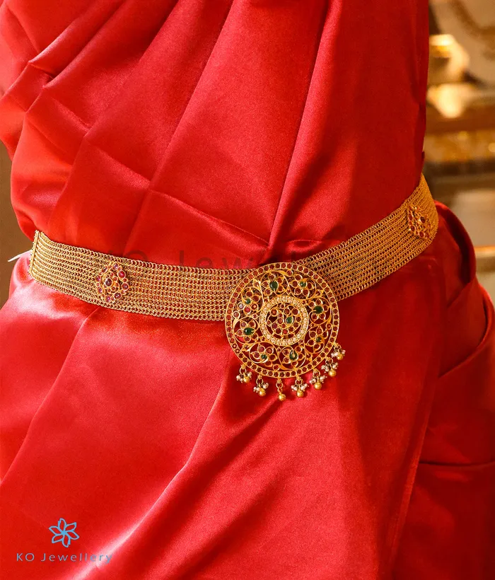 The Vamika Silver Peacock Bridal NecklaceWaist belt Silversmith Necklaces