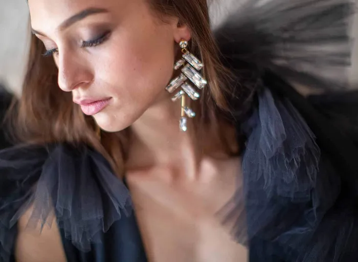 twigs honey Earrings Crystal confetti earrings Style 2070