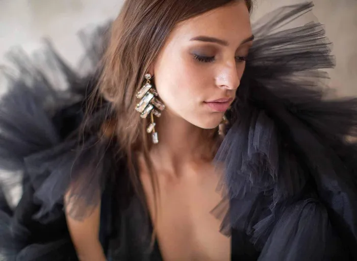 twigs honey Earrings Crystal confetti earrings Style 2070