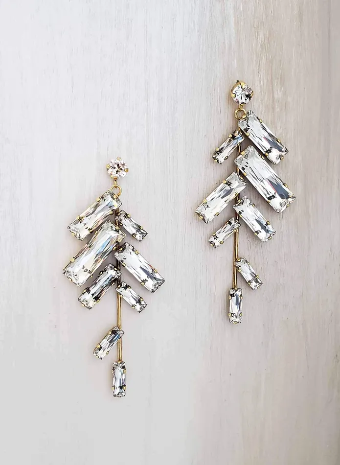 twigs honey Earrings Crystal confetti earrings Style 2070