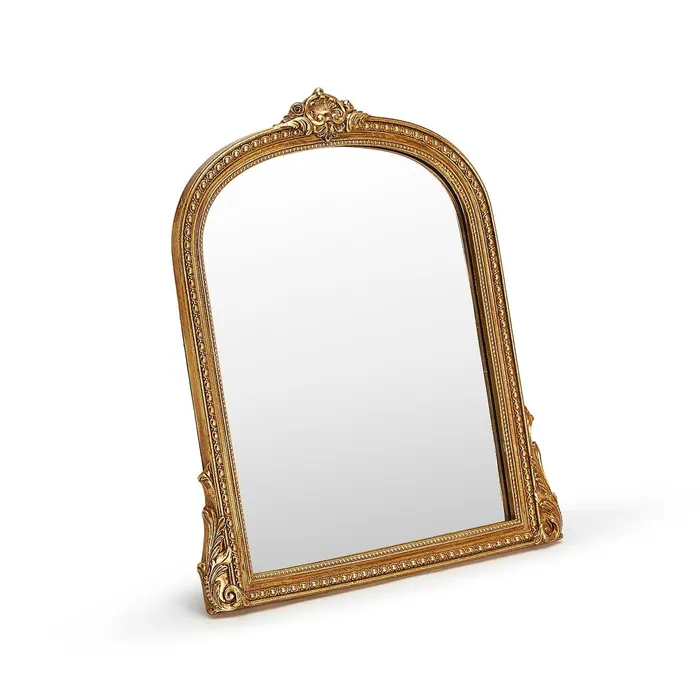 Twos Company PreStyled Sets Twos Company Gold Fleur 8X10 Mirror Stands Or Hangs Vertically Resin
