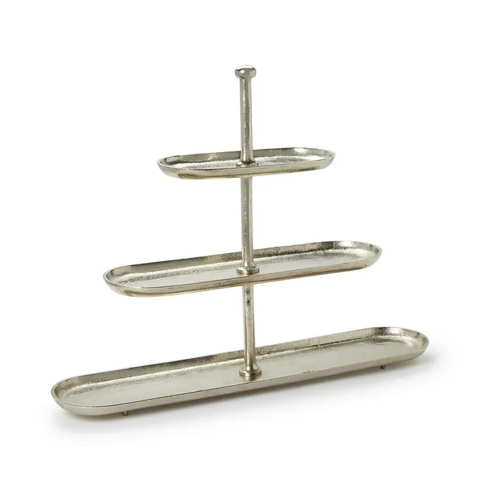 Twos Company Rings Twos Company Silver Etagere 3Tier Server food safe packed KD Aluminum