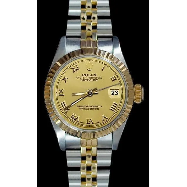 Watches Datejust Rolex Lady Watch Ss Gold Jubilee Champagne Roman Dial GB Watches Datejust Rolex Lady Watch Ss Gold Jubilee Champagne Roman Dial GB