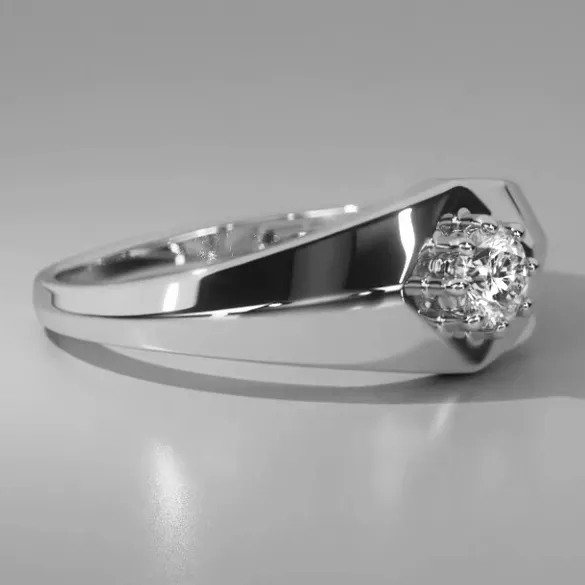White Gold Mens Ring Mined Diamond HarryChadEntcom Rings