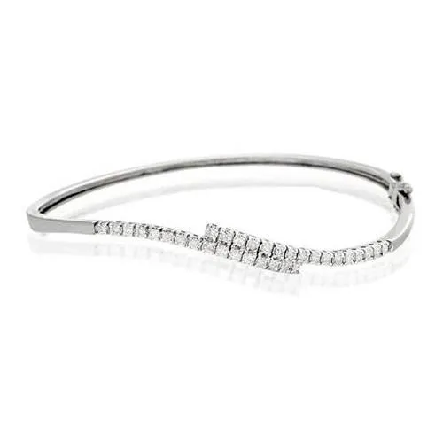 Women Bangle 160 Carats Round Cut Real Natural Earth Mined Diamonds White Gold 14K GB Rings Women Bangle 160 Carats Round Cut Real Natural Earth Mined Diamonds White Gold 14K GB Rings