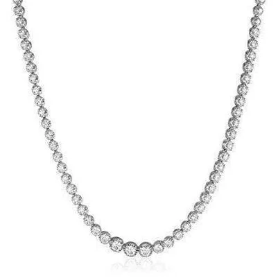 Women Necklace White Gold 14K 1000 Ct Round Cut Sparkling Natural Earth Mined Diamonds GB Necklaces Women Necklace White Gold 14K 1000 Ct Round Cut Sparkling Natural Earth Mined Diamonds GB Necklaces